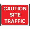 600 X 450MM Ã‚Â TEMPORARY SIGN -CAUTION SITE TRAFFIC thumbnail-0