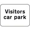 600 X 450MM DIBOND 'VISITORS CARP ARK' ROAD SIGN (WITH CHANNEL) thumbnail-0