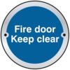 FIRE DOOR KEEP CLEAR DOOR DISC -SAA (75MM DIA.) thumbnail-0