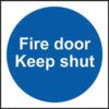 FIRE DOOR KEEP SHUT (MULTIPACKOF10) - PVC (100 X 100MM) thumbnail-0