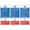 FIRE ACTION NOTICE (ENGLISH / FRENCH / GERMAN) - PVC (300 X 200MM) thumbnail-0