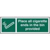 PLACE ALL CIGARETTE ENDS IN THE BIN PROVIDED - RPVC (300 X 100MM) thumbnail-0