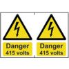 DANGER 415 VOLTS - PVC (300X200MM) thumbnail-0