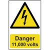 DANGER 11000 VOLTS - PVC (200X300MM) thumbnail-0