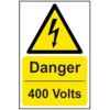 DANGER 400 VOLTS - RPVC (200X300MM) thumbnail-0