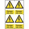 DANGER 440 VOLTS -  PVC (200X300MM) thumbnail-0