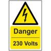 DANGER 230 VOLTS - RPVC (400X600MM) thumbnail-0