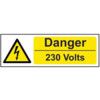 DANGER 230 VOLTS - RPVC (600X200MM) thumbnail-0