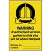 UNAUTH VEHICLES PARKED ON SITE WI LLBE WHEEL CLAMPED-PVC(200X300MM) thumbnail-0