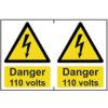 DANGER 110 VOLTS - PVC (300X200MM) thumbnail-0