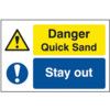 QUARRY SIGN: DANGER QUICK SAND /STAY OUT - DIB (600 X 400MM) thumbnail-0