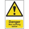 DANGER MEN WORKING BELOW -PVC(200 X 300MM) thumbnail-0