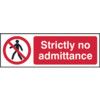 STRICTLY NO ADMITTANCE - SAV (300X 100MM) thumbnail-0