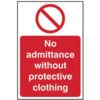 NO ADMITTANCE WITHOUT PROTECTIVECLOTHING - SAV (200 X 300MM) thumbnail-0