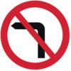 600MM DIA. DIBOND 'NO LEFT TURN'ROAD SIGN (WITH CHANNEL) thumbnail-0