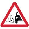 600MM TRI. DIBOND 'LOOSE GRAVEL'ROAD SIGN (WITHOUT CHANNEL) thumbnail-0