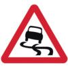 600MM TRI. DIBOND 'SLIPPERY SURFACE' ROAD SIGN (WITHOUT CHANNEL) thumbnail-0