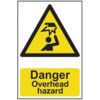 DANGER OVERHEAD HAZARD - PVC (200X 300MM) thumbnail-0