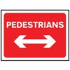 1050X750MM TEMPORARY SIGN & FRAME -PEDESTRIANS(ARROW LEFT & RIGHT) thumbnail-0