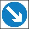 600 X 600MM TEMPORARY SIGN &FRAME- KEEP RIGHT ARROW thumbnail-0