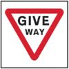 750 X 750MM TEMPORARY SIGN &FRAME- GIVE WAY thumbnail-0