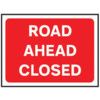 1050 X 750MM TEMPORARY SIGN -ROAD AHEAD CLOSED thumbnail-0