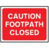 1050 X 750MM Ã‚Â TEMPORARY SIGN &FRAME - CAUTION FOOTPATH CLOSED thumbnail-0