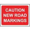 1050 X 750MM Ã‚Â TEMPORARY SIGN -CAUTION NEW ROAD MARKINGS thumbnail-0