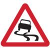 600MM TRI. TEMPORARY SIGN -SLIPPERY ROAD SURFACE thumbnail-0