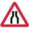 600MM TRI. TEMPORARY SIGN &FRAME- ROAD NARROWS BOTH LANES thumbnail-0