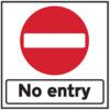 600 X 600MM TEMPORARY SIGN -NOENTRY thumbnail-0