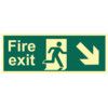 FIRE EXIT (MAN ARROW DOWN/RIGHT)-PHS (400 X 150MM) thumbnail-0