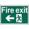 FIRE EXIT RUNNING MAN ARROW LEFT- PVC (300 X 200MM) thumbnail-0