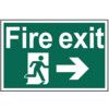 FIRE EXIT RUNNING MAN ARROW RIGHT- PVC (600 X 400MM) thumbnail-0