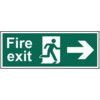 FIRE EXIT RUNNING MAN ARROW RIGHTPVC (400 X 150MM) thumbnail-0