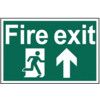 FIRE EXIT RUNNING MAN ARROW UP -PVC (600 X 400MM) thumbnail-0