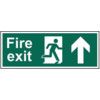 FIRE EXIT RUNNING MAN ARROW UPPVC(400 X 150MM) thumbnail-0