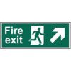 FIRE EXIT RUNNING MAN ARROWUP/RIGHT PVC (400  X 150MM) thumbnail-0