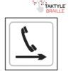 TELEPHONE GRAPHIC ARROW RIGHT -TAKTYLE (150 X 150MM) thumbnail-0