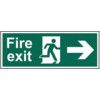 FIRE EXIT RUNNING MAN ARROW RIGHT- FMX D/SIDED (450 X 150MM) thumbnail-0