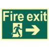 FIRE EXIT RUNNING MAN ARROW RIGHT- PHO (300 X 200MM) thumbnail-0