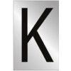 50MM POL. CHROME EFFECT -CHARACTER 'K' thumbnail-0