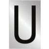 50MM POL. CHROME EFFECT -CHARACTER 'U' thumbnail-0