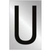 75MM POL. CHROME EFFECT -CHARACTER 'U' thumbnail-0