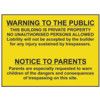 WARNING TO THE PUBLIC AND PARENTS- RPVC (600 X 450MM) thumbnail-0