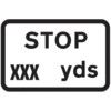 586 X 391MM DIBOND 'STOP__YDS'ROAD SIGN (WITH CHANNEL) thumbnail-0