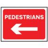 PEDESTRIANS ARROW LEFT - CLASSICROLL UP TRAFFIC SIGN (600X450MM) thumbnail-0