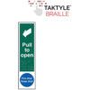 PULL TO OPEN / FIRE DOOR KEEPSHUT- TAKTYLE (75 X 300MM) thumbnail-0