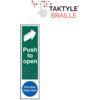 PUSH TO OPEN / FIRE DOOR KEEPSHUT- TAKTYLE (75 X 300MM) thumbnail-0