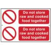 DO NOT STORE RAW AND COOKED FOODS TOGETHER - PVC (300 X 200MM) thumbnail-0